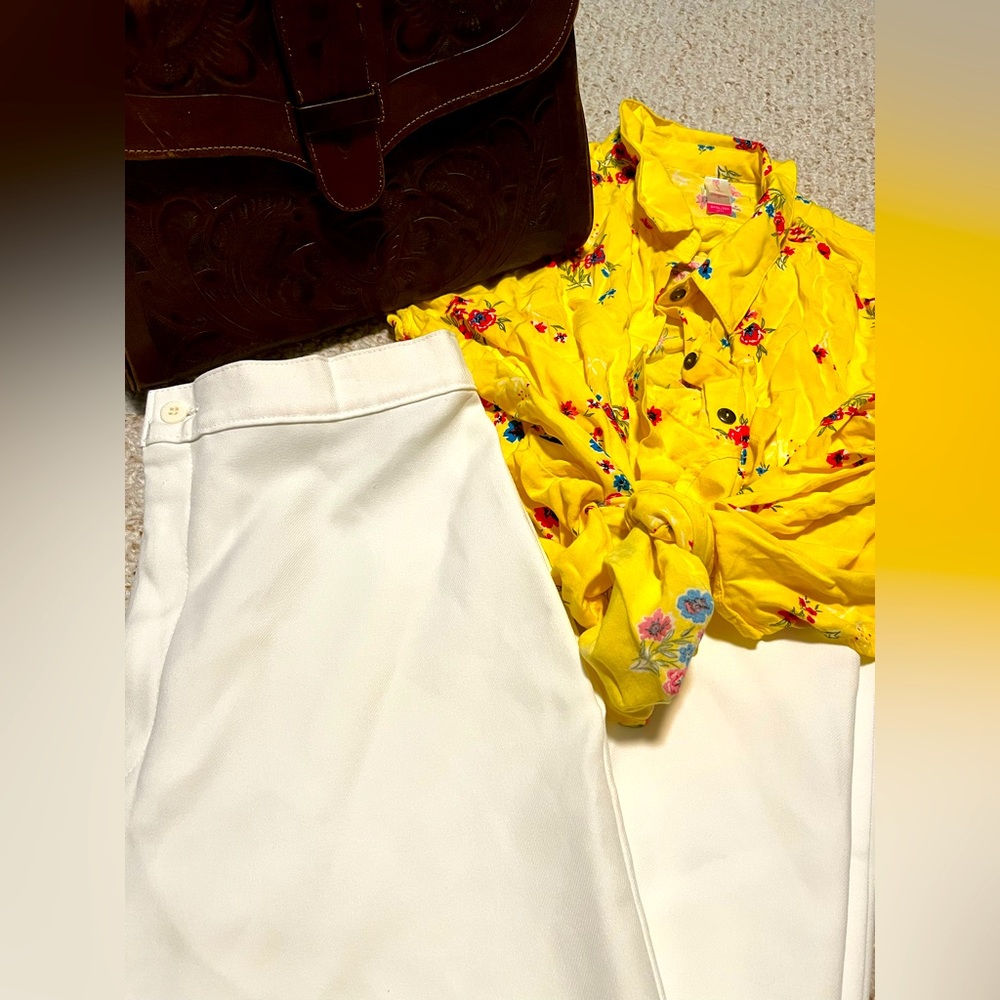 Levi’s vintage white tab high waisted wide leg pants